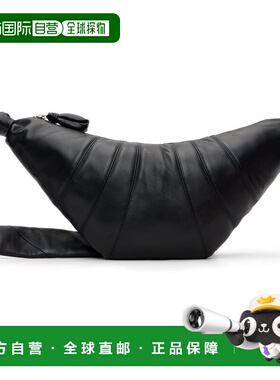 1h可退 潮奢 Lemaire 男士 黑色中号 Croissant 单肩包 BG0001LL0