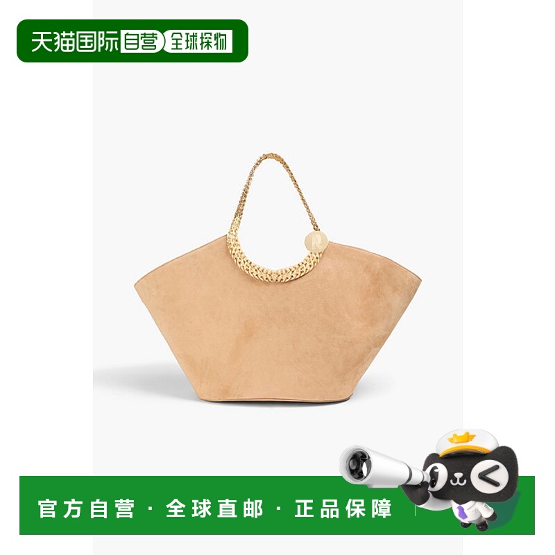 1h可退 潮奢 Rabanne 女士 Disc-Link 链条装饰绒面革手提包 24PS