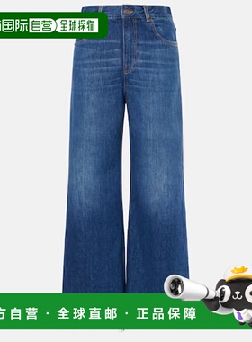 1h可退 潮奢 Chloe 蔻依 女士 中腰阔腿牛仔裤 000767直筒裤