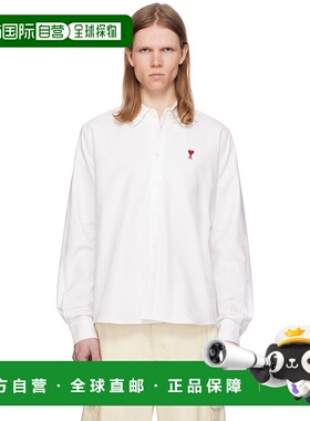1h可退 潮奢 Ami Paris 男士 白色 Cotton Button-Down Ami de Co