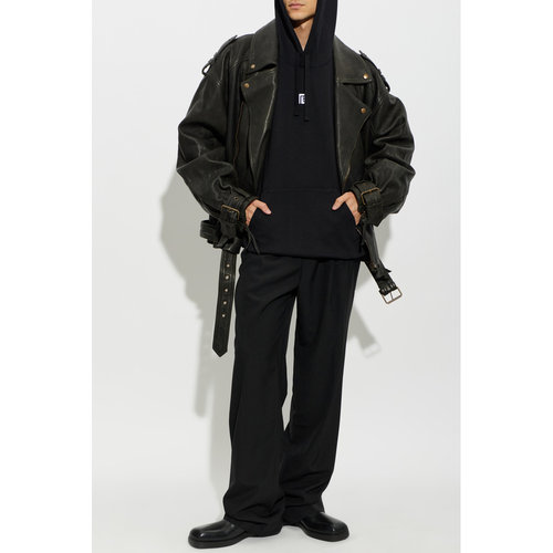 BALMAIN 男士卫衣 HH1JR007BC87EAB AW2026 黑色 长袖连帽卫衣