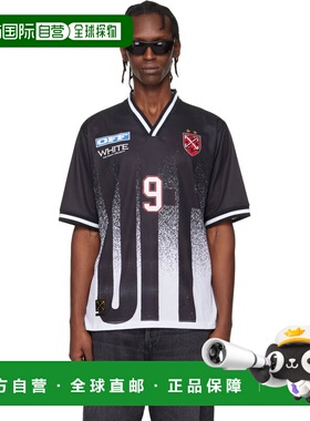 1h可退 潮奢 off-white 男士 黑色 Big Off Gradient Soccer T恤