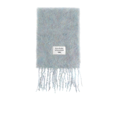 ACNE STUDIOS 女士围巾 CA0392DU5 AW2025 灰色流苏配饰围巾