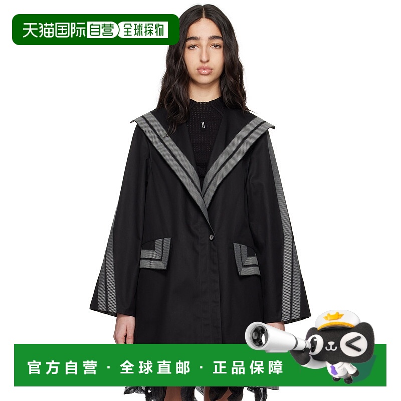 1h可退 潮奢 kiko kostadinov 女士 黑色 Dorado 大衣 KKWSS25C02