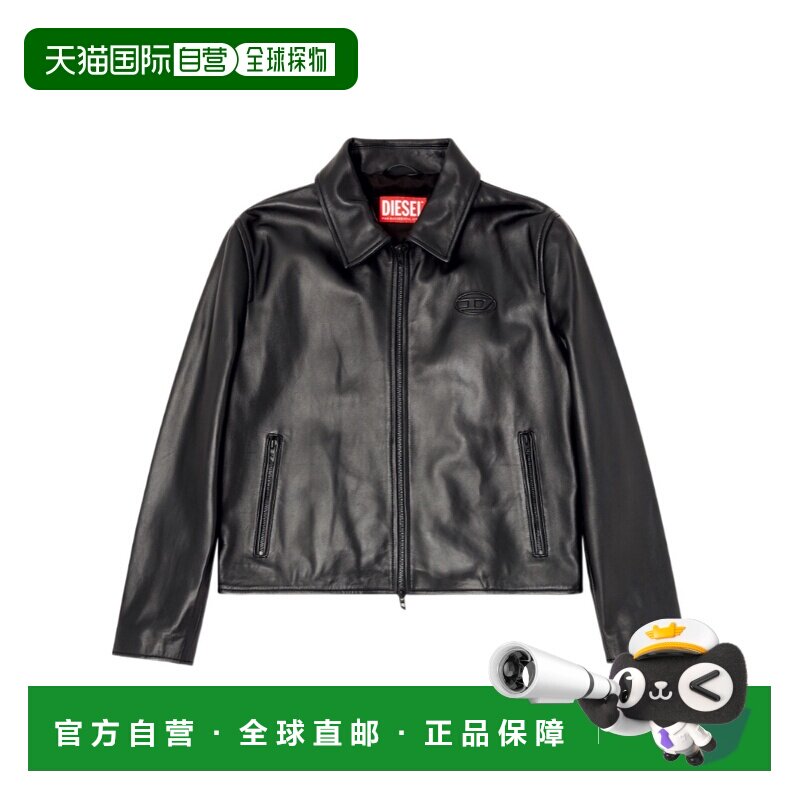 DIESEL 女士夹克 A219010AJIR9XX SS2026 黑色 皮质教练夹克