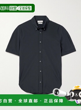 1h可退 潮奢 mcqueen 亚历山大 麦昆 男士 黑色短袖衬衫 624397QP