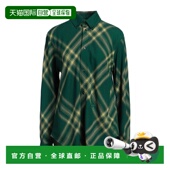 潮奢 舒适时尚 Burberry 女士 1h可退 green绿色 巴宝莉 格纹衬衫