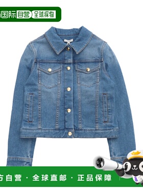 1h可退 CHLOÉ 女童夹克 C20496Z04 SS2025 灰色 DENIM JACKET