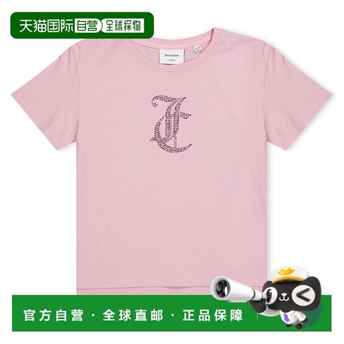 1h可退 潮奢 Juicy Couture 橘滋 女童 儿童精致徽标合体款T恤童