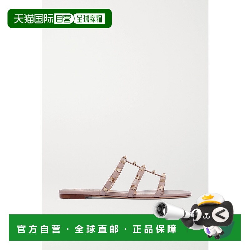 1h可退 潮奢 Valentino 华伦天奴 女士 铆钉皮质平底凉鞋 5W2S0C4