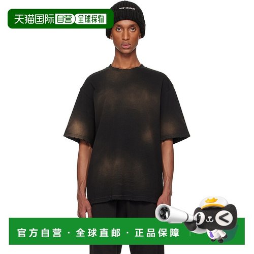 1h可退 潮奢 We11Done 男士 黑色 Standard Logo Washed T 恤 WDT