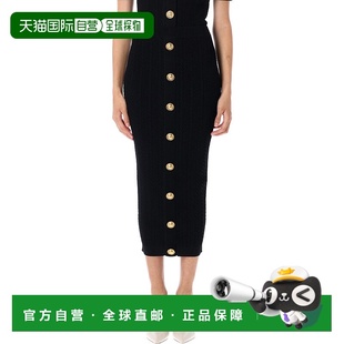 AW2025 FF1LD066KI500PA 黑色 Midi BALMAIN skirt 女士半身裙