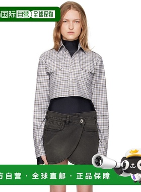 1h可退 潮奢 Coperni 女士 绿色 & 白色 Cropped 衬衫 COPCH43F20