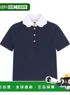 VALENTINO 女士T恤 6B3MH00Z95U598 CO 蓝色 EMBROIDERED COTTON