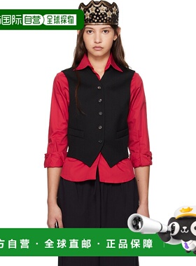 1h可退 潮奢 Bode 女士 黑色 Riding Twill 马甲 WRF24SJ003背心
