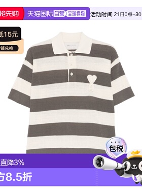 1h可退 Ami Paris 女士POLO衫 FPL430KN0153A152 SS2026条纹
