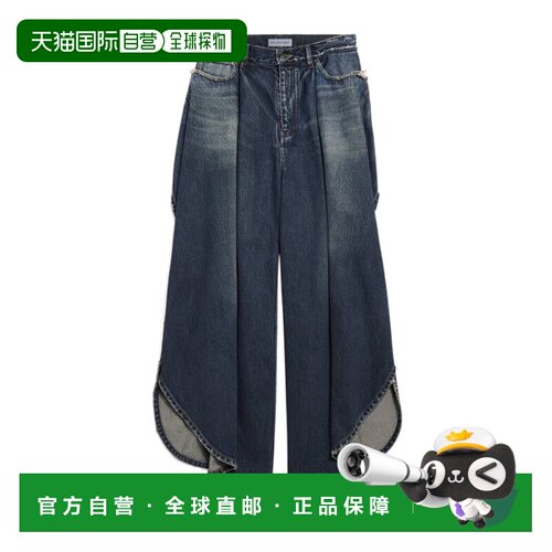 BALENCIAGA 女士牛仔裤 872218TRW614060 SS2026 蓝色阔腿裤