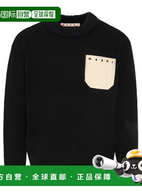 MARNI 男童针织衫 M01775M00XA0M900 SS2026 黑色 Logo 针织套头