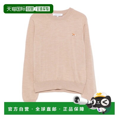 潮奢 MAISON KITSUNE 女士 ' 浅褐色毛线衫 PW00801KT1181