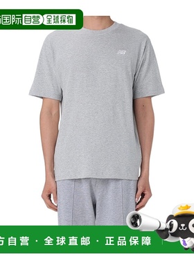 1h可退 NEW BALANCE 男士T恤 MT41509AG SS2025 灰色 短袖T恤