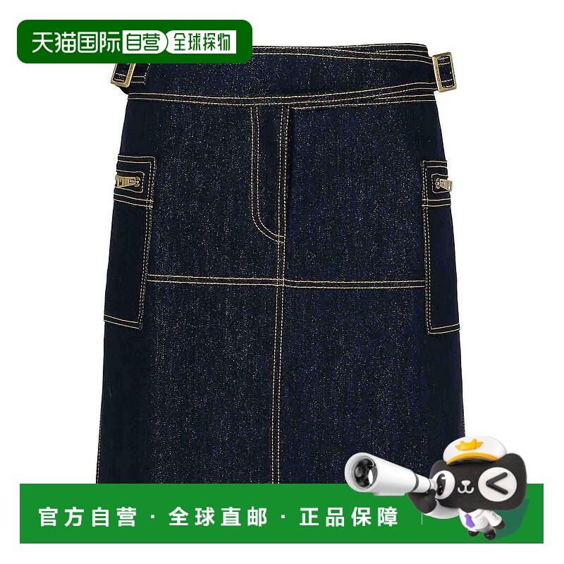 1h可退 ETRO 女士半身裙 WRNC0011AD177S9000 AW2024 黑色 牛仔半