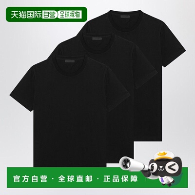 PRADA 男士T恤 UJM49211CDF0002 AW2026 黑色 Set of three black