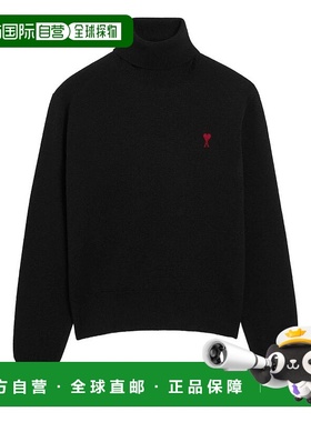 AMI PARIS男士针织衫HKS82700161707009BLACKRED高领半高领