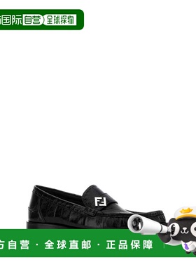 FENDI 男士商务休闲鞋 7D1838AOSHF0QA1 SS2026 黑色 Fendi Mocca