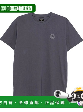 FENDI 男士T恤 FY1319AV0HF0PTH SS2025 蓝色 'Postcards' T-shir