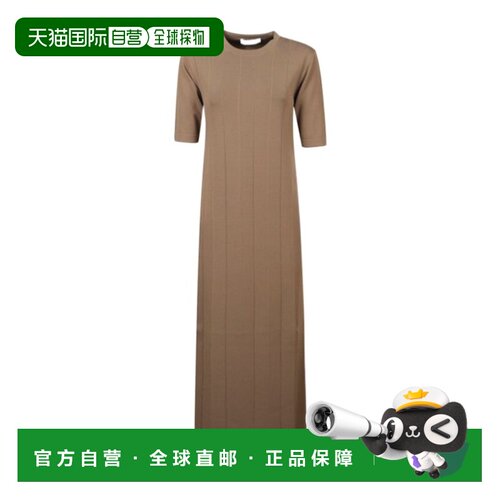 1h可退 MAX MARA 女士连衣裙 1326015806004 AW2025 棕色 圆领连
