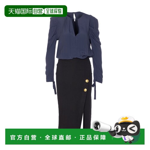 PINKO 女士连衣裙 105828A2U8ZE3 AW2025 蓝色 Omelette Dress