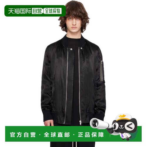 rick owens 瑞克 欧文斯 男士 黑色 Temple Classic 飞行员夹克 R