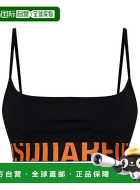 DSQUARED2 女士内衣 D8RG358600015 AW2025 黑色 标志上衣背心