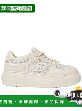 FENDI 女士运动鞋 8E8721AU32F1SZJ SS2025 白色 Match 系带运动