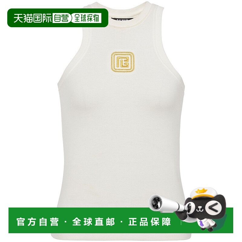 1h可退 BALMAIN 女士T恤 CF1EB045BC49GQO SS2025 白色