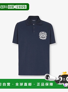 BALMAIN 男士衬衫 FH1GC035GE96SIVMARINEBLANC AW2025男装休闲风