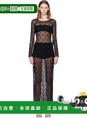 1h可退 潮奢 Marine Serre 女士 黑色 Moonogram Mesh Flock LS C