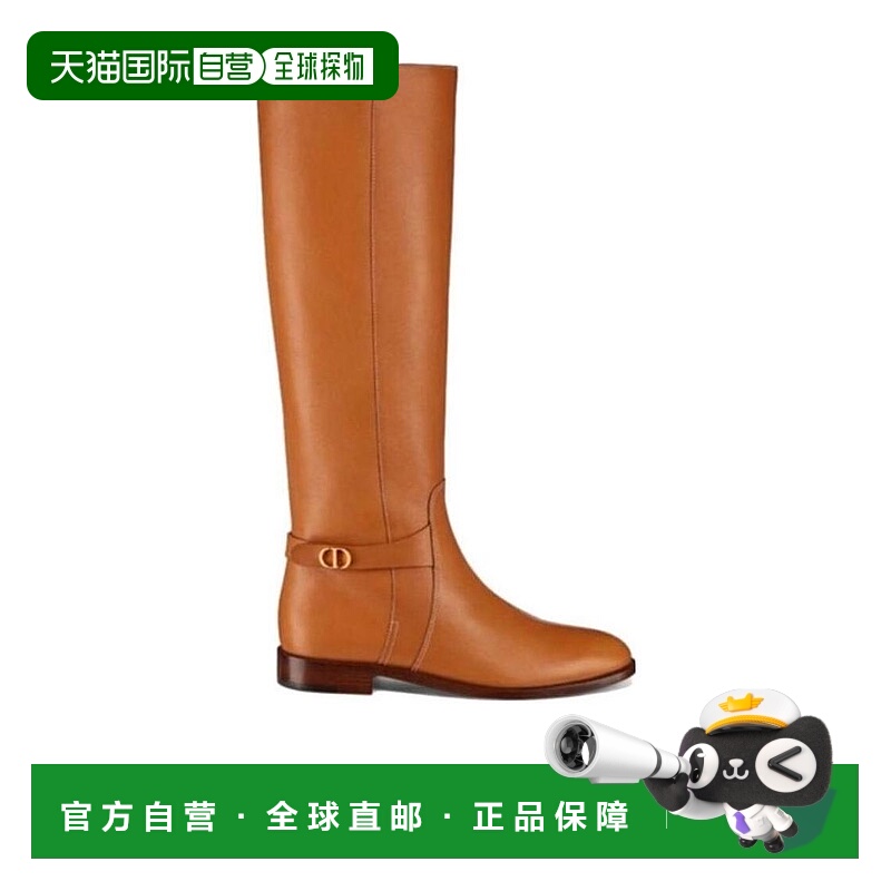 1h可退 DIOR 女士高跟鞋 KCI607VSOS28M SS2021 棕色 徽标细节靴