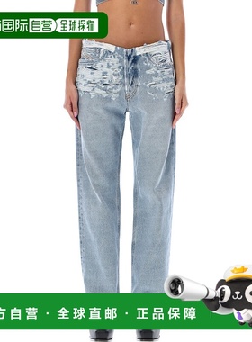 DIESEL 女士牛仔裤 A09497007N701 SS2023 蓝色 Destroyed denim