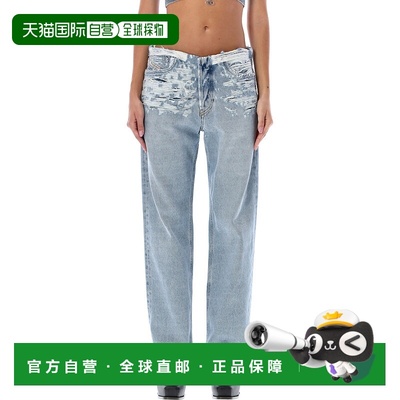 DIESEL 女士牛仔裤 A09497007N701 SS2023 蓝色 Destroyed denim