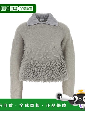 LOEWE 女士针织毛衣 S540Y14KFOGREY AW2024 灰色 Grey mohair bl