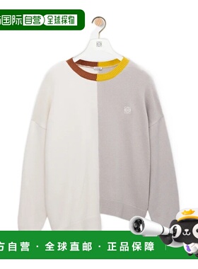 LOEWE 女士针织衫 S540Y14KGN142 AW2025 白色 不对称羊毛毛衣