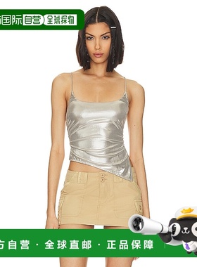 1h可退 潮奢 Superdown 女士 Lexie 金属感挂脖上衣 SDS2447F22