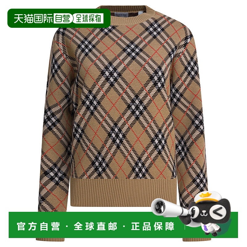 1h可退 BURBERRY 女士针织毛衣 8110514 AW2025 浅棕色 W:AU25-WW