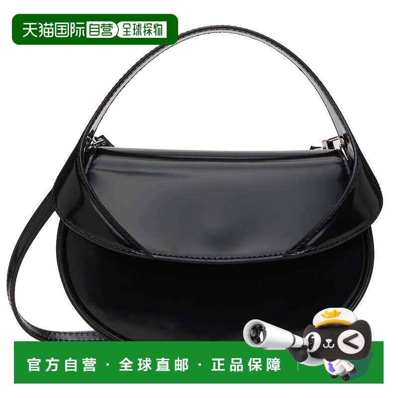 1h可退 潮奢 BY FAR 女士 黑色 Hari Semi Patent Leather 手提包