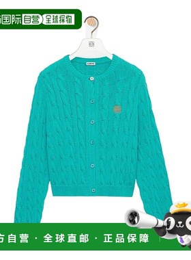 LOEWE 女士针织衫 S359Y16KA55150 AW2025 绿色 长袖开衫