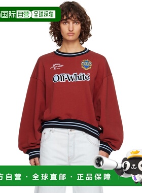 1h可退 潮奢 off-white 女士 红色 Sporty Over Crew Logo 套头衫