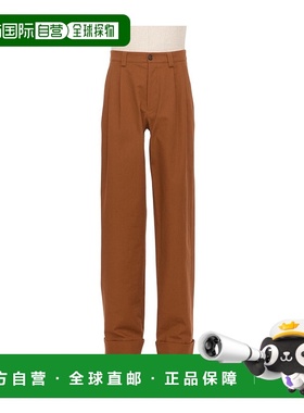 VALENTINO 男士休闲裤 VRBN15ALSC30 SS2025 棕色直筒裤