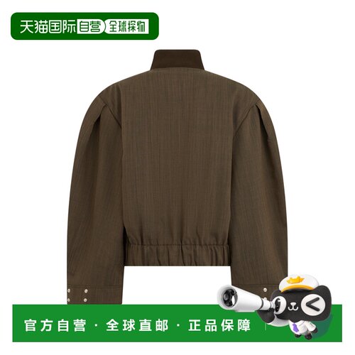 GANNI 女士西服 A1010215ZXZ AW2026 棕色 Oversized bomber外套