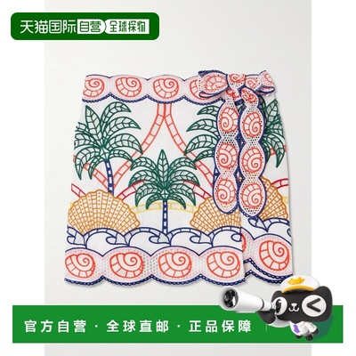 1h可退 潮奢 FARM RIO 女士 richelieu 齿纹棉质迷你半身裙 34469